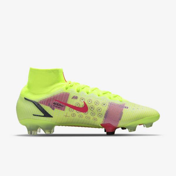 παπουτσια ποδοσφαιρου Nike Mercurial Superfly 8 Elite FG Firm-Grounds ανδρικα μαυρα ανοιχτο κοκκινα | NK278LCF