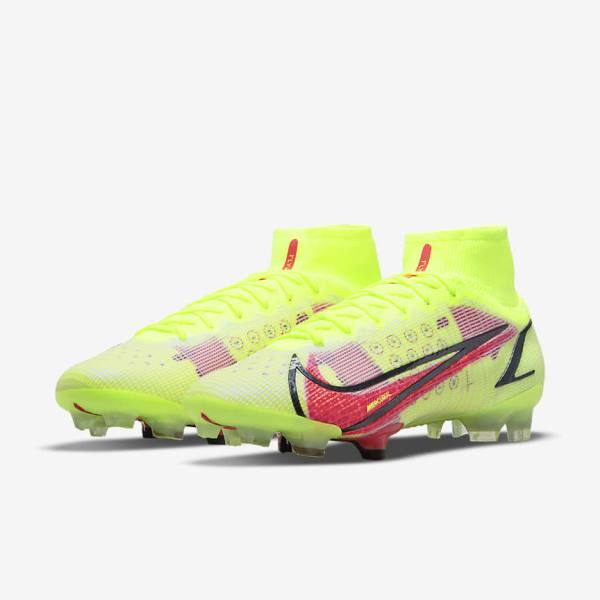 παπουτσια ποδοσφαιρου Nike Mercurial Superfly 8 Elite FG Firm-Grounds ανδρικα μαυρα ανοιχτο κοκκινα | NK278LCF