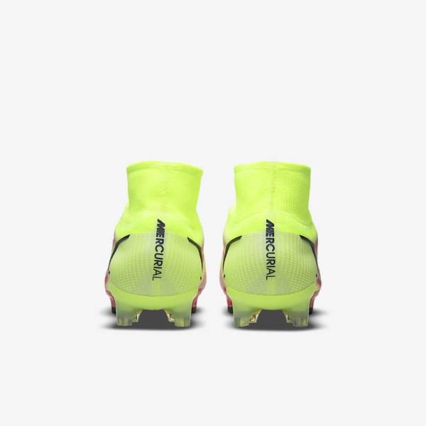 παπουτσια ποδοσφαιρου Nike Mercurial Superfly 8 Elite FG Firm-Grounds ανδρικα μαυρα ανοιχτο κοκκινα | NK278LCF