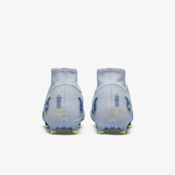 παπουτσια ποδοσφαιρου Nike Mercurial Superfly 8 Academy MG Multi-Grounds ανδρικα γκρι ανοιχτο μπλε σκούρο μπλε | NK356XGU