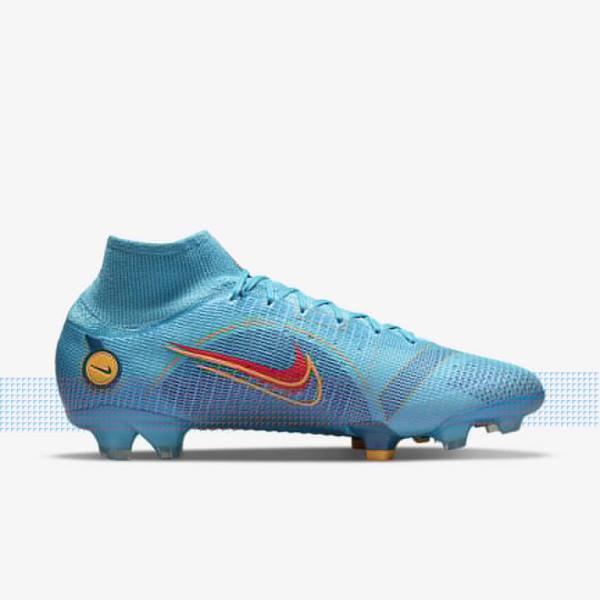 παπουτσια ποδοσφαιρου Nike Mercurial Superfly 8 Elite FG Firm-Grounds ανδρικα μπλε πορτοκαλι | NK465IKD