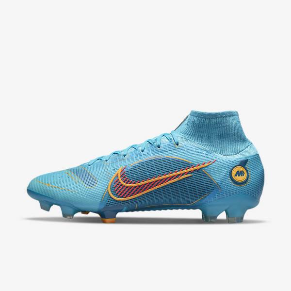 παπουτσια ποδοσφαιρου Nike Mercurial Superfly 8 Elite FG Firm-Grounds ανδρικα μπλε πορτοκαλι | NK465IKD