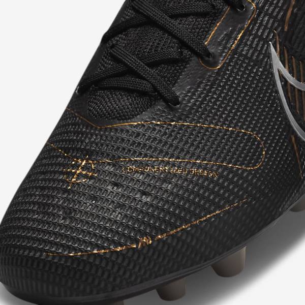 παπουτσια ποδοσφαιρου Nike Mercurial Superfly 8 Elite AG Artificial-Grasss γυναικεια μαυρα μεταλλικός ασημι γκρι μεταλλικός χρυσο χρωμα | NK610ONW