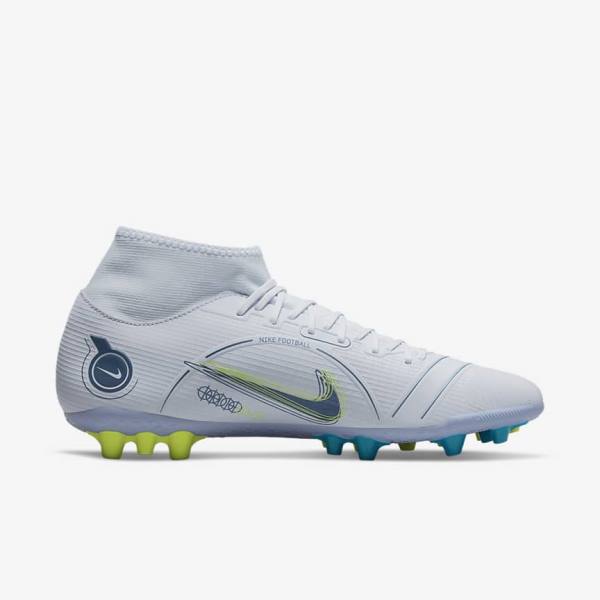 παπουτσια ποδοσφαιρου Nike Mercurial Superfly 8 Academy AG Artificial-Grass γυναικεια γκρι ανοιχτο μπλε σκούρο μπλε | NK637FHB