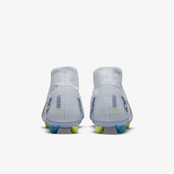 παπουτσια ποδοσφαιρου Nike Mercurial Superfly 8 Academy AG Artificial-Grass γυναικεια γκρι ανοιχτο μπλε σκούρο μπλε | NK637FHB