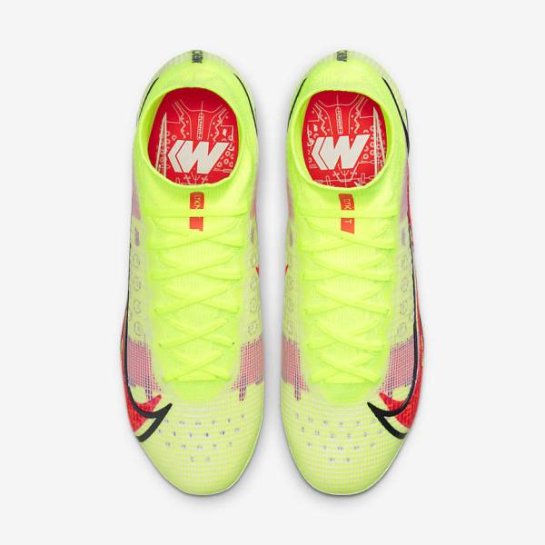 παπουτσια ποδοσφαιρου Nike Mercurial Superfly 8 Elite FG Firm-Grounds γυναικεια μαυρα ανοιχτο κοκκινα | NK640AGX