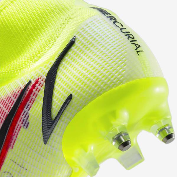 παπουτσια ποδοσφαιρου Nike Mercurial Superfly 8 Elite SG-Pro AC Soft-Ground ανδρικα μαυρα ανοιχτο κοκκινα | NK698ZXO