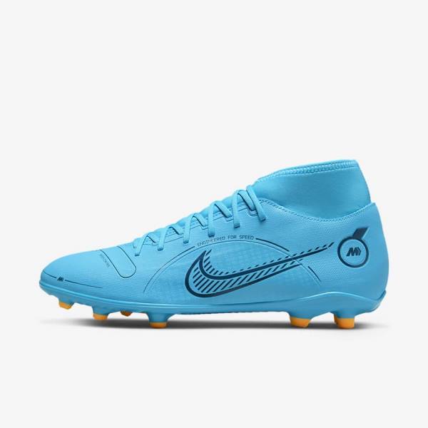 παπουτσια ποδοσφαιρου Nike Mercurial Superfly 8 Club MG Multi-Grounds ανδρικα μπλε πορτοκαλι | NK723OGM