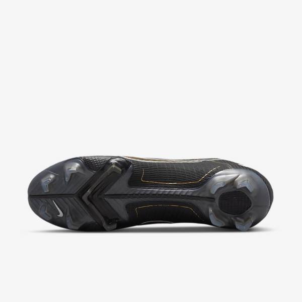 παπουτσια ποδοσφαιρου Nike Mercurial Vapor 14 Elite FG Firm-Grounds ανδρικα μαυρα μεταλλικός ασημι γκρι μεταλλικός χρυσο χρωμα | NK052HBI