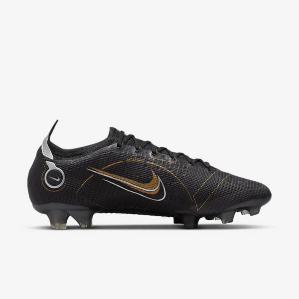 παπουτσια ποδοσφαιρου Nike Mercurial Vapor 14 Elite FG Firm-Grounds ανδρικα μαυρα μεταλλικός ασημι γκρι μεταλλικός χρυσο χρωμα | NK052HBI