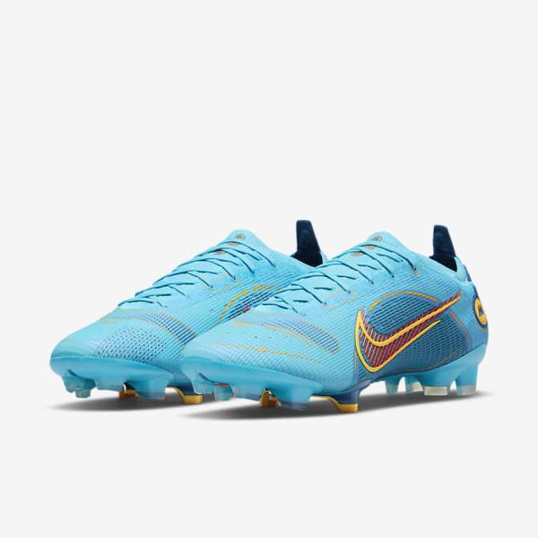 παπουτσια ποδοσφαιρου Nike Mercurial Vapor 14 Elite FG Firm-Grounds ανδρικα μπλε πορτοκαλι | NK150VXF