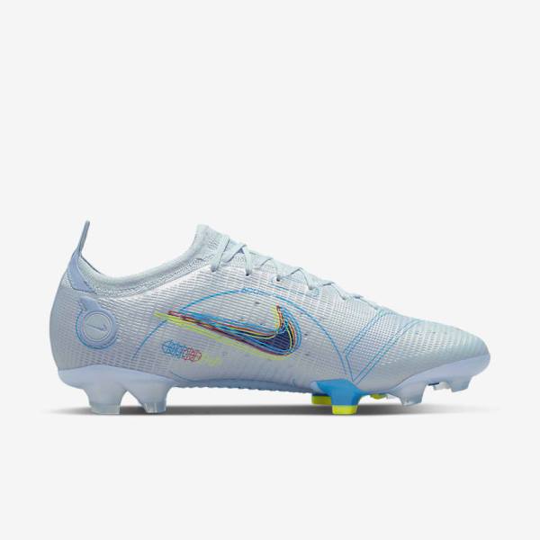 παπουτσια ποδοσφαιρου Nike Mercurial Vapor 14 Elite FG Firm-Grounds ανδρικα γκρι ανοιχτο μπλε μπλε | NK162LOT