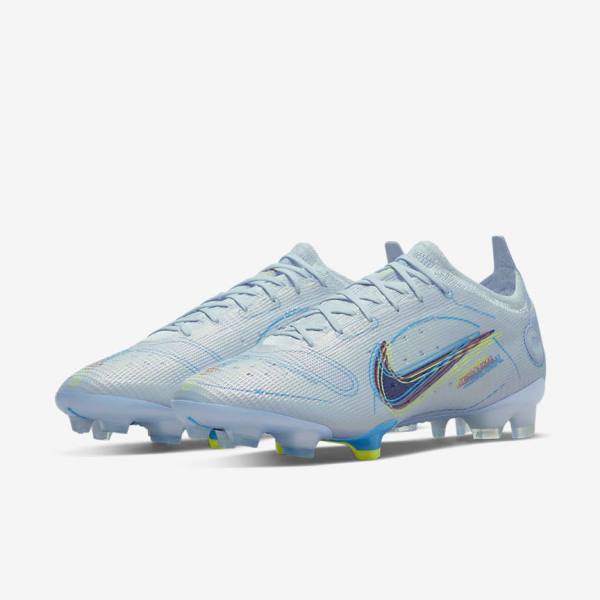 παπουτσια ποδοσφαιρου Nike Mercurial Vapor 14 Elite FG Firm-Grounds ανδρικα γκρι ανοιχτο μπλε μπλε | NK162LOT