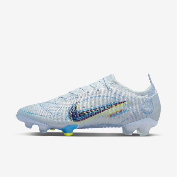 παπουτσια ποδοσφαιρου Nike Mercurial Vapor 14 Elite FG Firm-Grounds ανδρικα γκρι ανοιχτο μπλε μπλε | NK162LOT