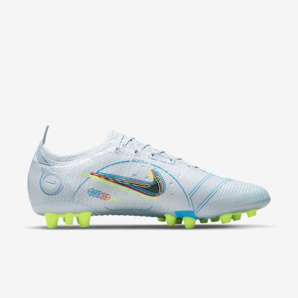 παπουτσια ποδοσφαιρου Nike Mercurial Vapor 14 Elite AG Artificial-Grounds ανδρικα γκρι ανοιχτο μπλε πορτοκαλι μπλε | NK184MZT