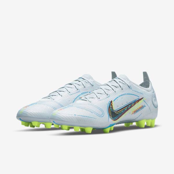 παπουτσια ποδοσφαιρου Nike Mercurial Vapor 14 Elite AG Artificial-Grounds ανδρικα γκρι ανοιχτο μπλε πορτοκαλι μπλε | NK184MZT