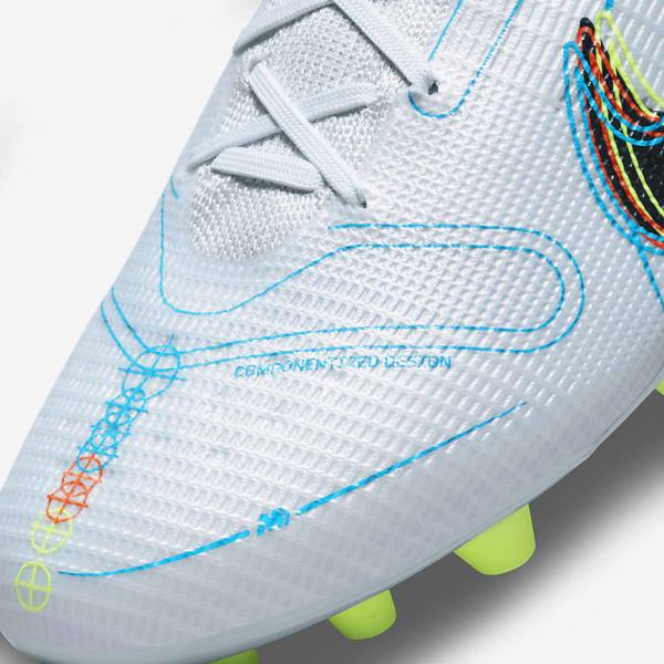 παπουτσια ποδοσφαιρου Nike Mercurial Vapor 14 Elite AG Artificial-Grounds ανδρικα γκρι ανοιχτο μπλε πορτοκαλι μπλε | NK184MZT