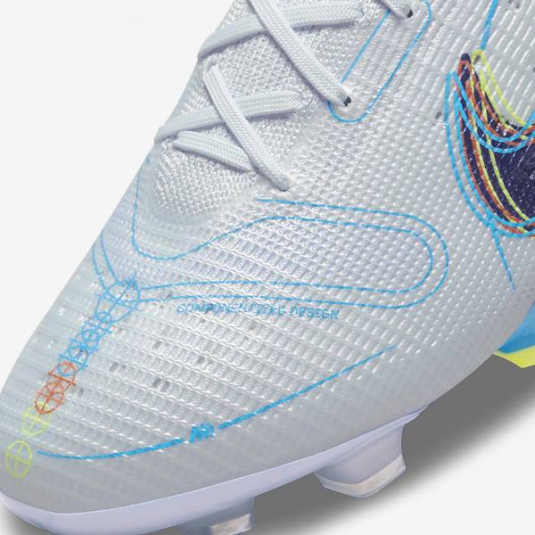 παπουτσια ποδοσφαιρου Nike Mercurial Vapor 14 Elite FG Firm-Grounds γυναικεια γκρι ανοιχτο μπλε μπλε | NK238IFZ