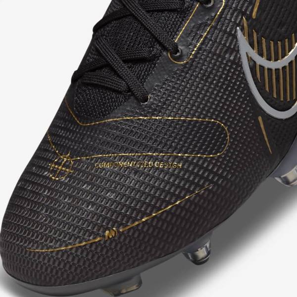 παπουτσια ποδοσφαιρου Nike Mercurial Vapor 14 Elite SG-PRO Anti-Clog Traction Soft-Grounds γυναικεια μαυρα μεταλλικός ασημι γκρι μεταλλικός χρυσο χρωμα | NK360JLK