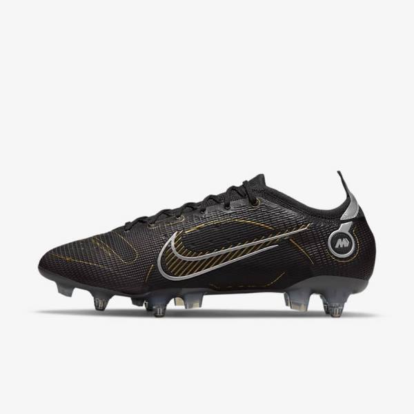 παπουτσια ποδοσφαιρου Nike Mercurial Vapor 14 Elite SG-PRO Anti-Clog Traction Soft-Grounds γυναικεια μαυρα μεταλλικός ασημι γκρι μεταλλικός χρυσο χρωμα | NK360JLK