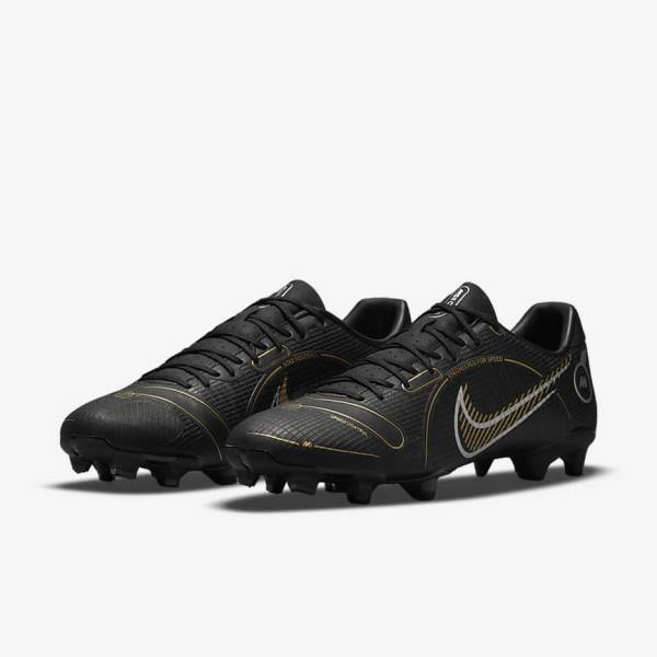 παπουτσια ποδοσφαιρου Nike Mercurial Vapor 14 Academy MG Multi-Ground γυναικεια μαυρα μεταλλικός ασημι γκρι μεταλλικός χρυσο χρωμα | NK417NJG