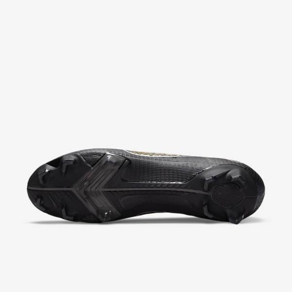 παπουτσια ποδοσφαιρου Nike Mercurial Vapor 14 Pro FG Firm-Ground ανδρικα μαυρα μεταλλικός ασημι γκρι μεταλλικός χρυσο χρωμα | NK537VRN