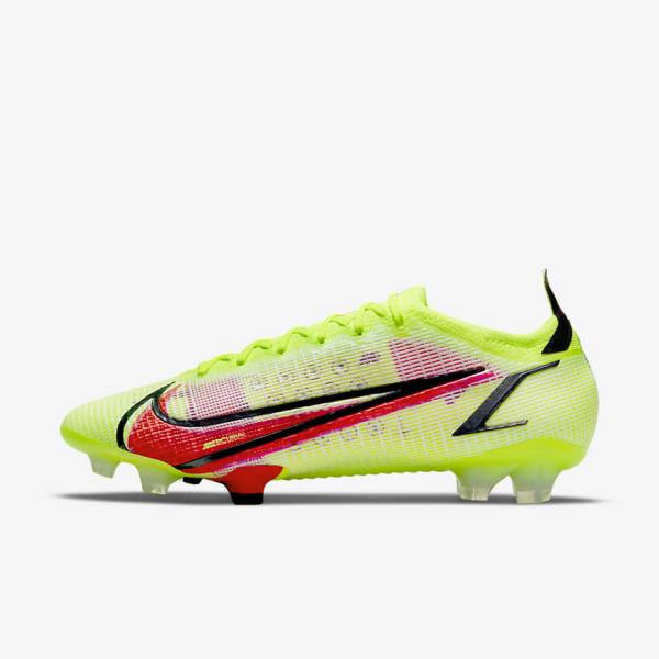 παπουτσια ποδοσφαιρου Nike Mercurial Vapor 14 Elite FG Firm-Ground ανδρικα μαυρα ανοιχτο κοκκινα | NK574IGN