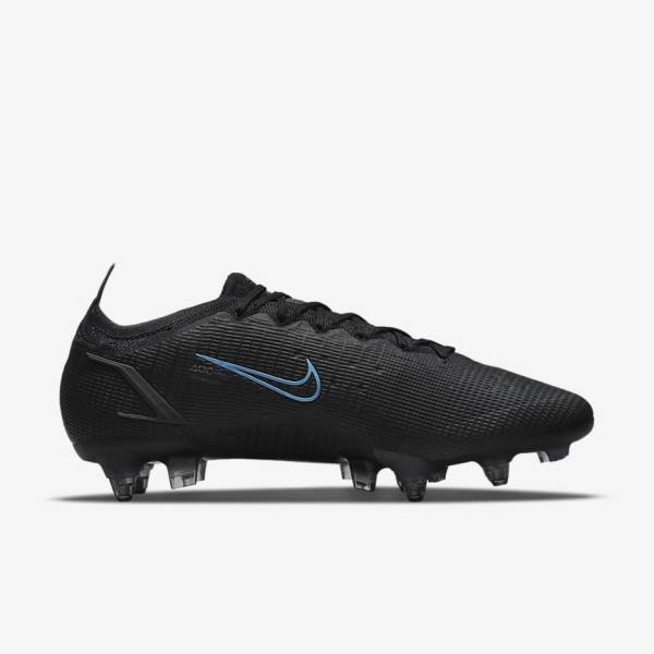 παπουτσια ποδοσφαιρου Nike Mercurial Vapor 14 Elite SG-Pro AC Soft-Ground ανδρικα μαυρα γκρι | NK598CBJ