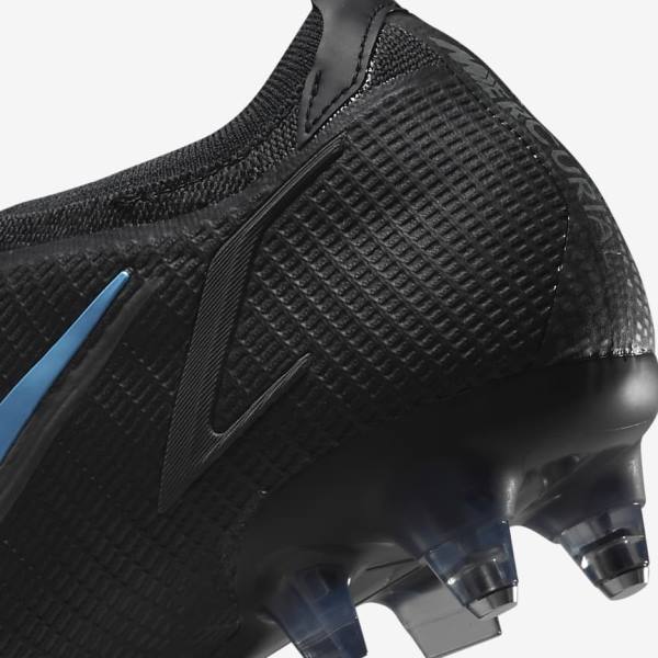 παπουτσια ποδοσφαιρου Nike Mercurial Vapor 14 Elite SG-Pro AC Soft-Ground ανδρικα μαυρα γκρι | NK598CBJ