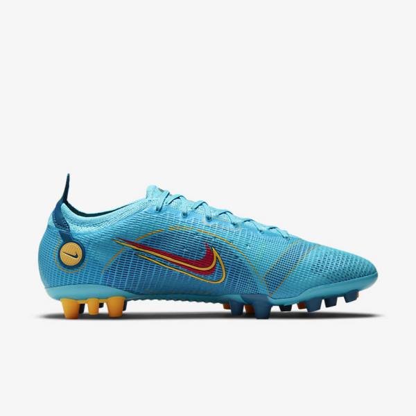 παπουτσια ποδοσφαιρου Nike Mercurial Vapor 14 Elite AG Artificial-Grounds ανδρικα μπλε πορτοκαλι | NK603WPJ