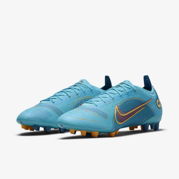 παπουτσια ποδοσφαιρου Nike Mercurial Vapor 14 Elite AG Artificial-Grounds ανδρικα μπλε πορτοκαλι | NK603WPJ