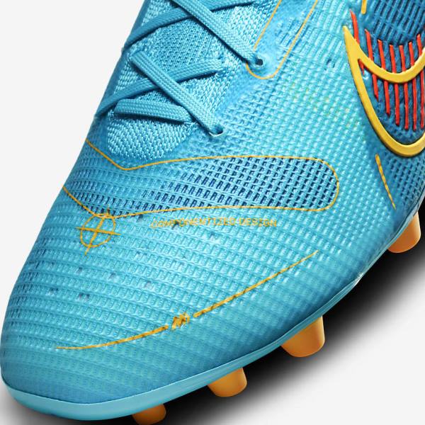 παπουτσια ποδοσφαιρου Nike Mercurial Vapor 14 Elite AG Artificial-Grounds ανδρικα μπλε πορτοκαλι | NK603WPJ