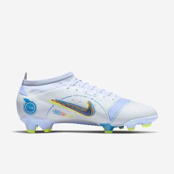 παπουτσια ποδοσφαιρου Nike Mercurial Vapor 14 Pro FG Firm-Ground ανδρικα γκρι ανοιχτο μπλε μπλε | NK792DCK