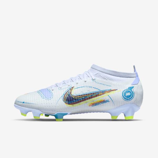 παπουτσια ποδοσφαιρου Nike Mercurial Vapor 14 Pro FG Firm-Ground ανδρικα γκρι ανοιχτο μπλε μπλε | NK792DCK