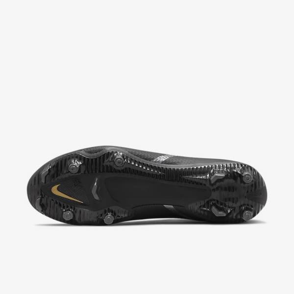 παπουτσια ποδοσφαιρου Nike Phantom GT2 Academy Dynamic Fit MG Multi-Ground γυναικεια μαυρα μεταλλικός χρυσο χρωμα σκούρο γκρι μεταλλικός σκούρο γκρι | NK149OJX