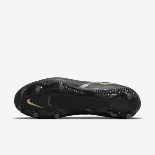 παπουτσια ποδοσφαιρου Nike Phantom GT2 Academy MG Multi-Ground ανδρικα μαυρα μεταλλικός χρυσο χρωμα σκούρο γκρι μεταλλικός σκούρο γκρι | NK412CEB