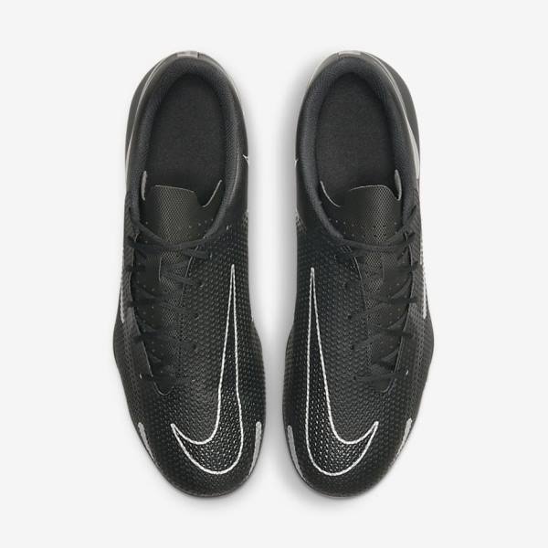 παπουτσια ποδοσφαιρου Nike Phantom GT2 Club MG Multi-Ground ανδρικα μαυρα σκούρο γκρι μεταλλικός ασημι | NK083JOC