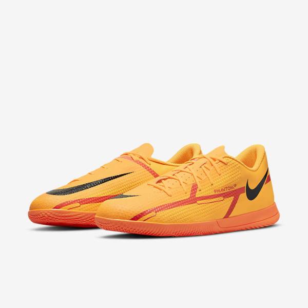 παπουτσια ποδοσφαιρου Nike Phantom GT2 Club IC Indoor Court ανδρικα πορτοκαλι ανοιχτο κοκκινα μαυρα | NK951YCT