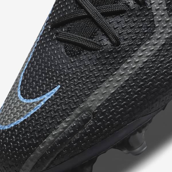 παπουτσια ποδοσφαιρου Nike Phantom GT2 Dynamic Fit Elite FG Firm-Ground ανδρικα μαυρα γκρι | NK056ZNU