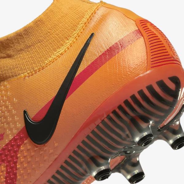 παπουτσια ποδοσφαιρου Nike Phantom GT2 Dynamic Fit Elite AG-Pro Artificial-Grass γυναικεια πορτοκαλι ανοιχτο κοκκινα μαυρα | NK512ANG