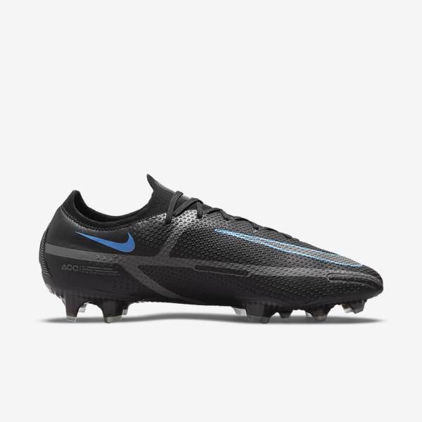 παπουτσια ποδοσφαιρου Nike Phantom GT2 Elite FG Firm-Ground γυναικεια μαυρα γκρι | NK019RMC