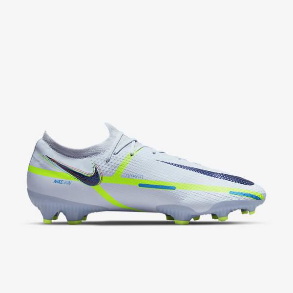 παπουτσια ποδοσφαιρου Nike Phantom GT2 Pro FG Firm-Ground γυναικεια γκρι ανοιχτο μπλε | NK768FQP