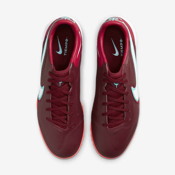 παπουτσια ποδοσφαιρου Nike React Tiempo Legend 9 Pro TF Turf γυναικεια κοκκινα ανοιχτο κοκκινα ασπρα | NK492VWN