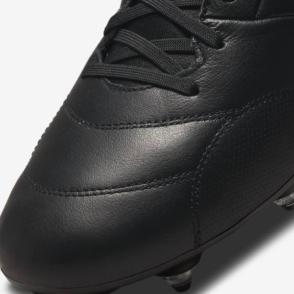 παπουτσια ποδοσφαιρου Nike The Premier 3 SG-PRO Anti-Clog Traction Soft-Ground ανδρικα μαυρα μπλε | NK702PYI