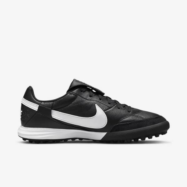 παπουτσια ποδοσφαιρου Nike The Premier 3 TF Artificial-Turf ανδρικα μαυρα ασπρα | NK975YEW