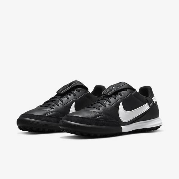 παπουτσια ποδοσφαιρου Nike The Premier 3 TF Artificial-Turf ανδρικα μαυρα ασπρα | NK975YEW