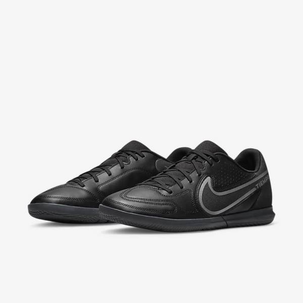 παπουτσια ποδοσφαιρου Nike Tiempo Legend 9 Club IC Indoor-Court ανδρικα μαυρα σκούρο γκρι | NK015GKL