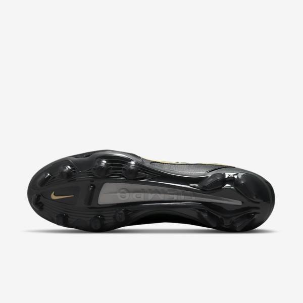 παπουτσια ποδοσφαιρου Nike Tiempo Legend 9 Pro FG Firm-Ground γυναικεια μαυρα σκούρο γκρι μεταλλικός χρυσο χρωμα μεταλλικός σκούρο γκρι | NK076XER