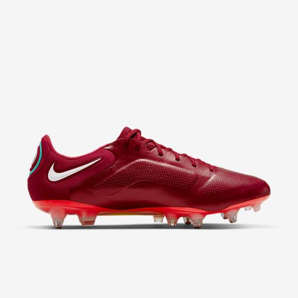 παπουτσια ποδοσφαιρου Nike Tiempo Legend 9 Elite SG-Pro AC Soft-Ground γυναικεια κοκκινα ανοιχτο κοκκινα ασπρα | NK106ZSX