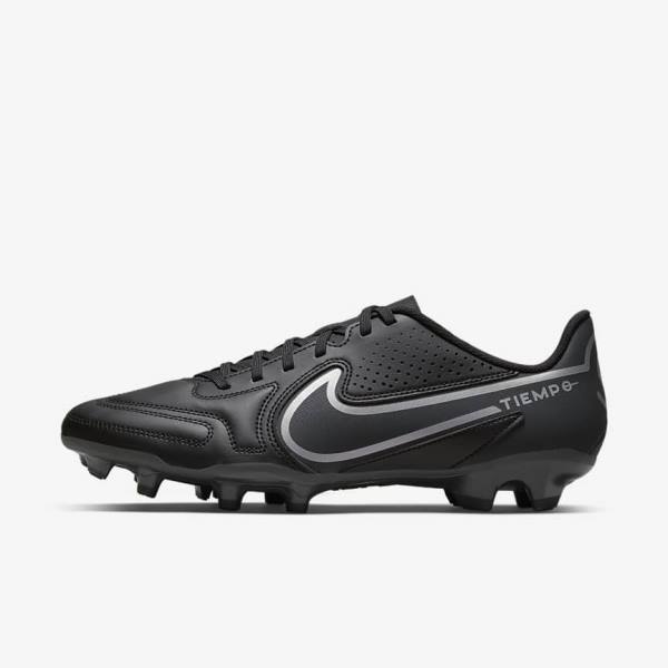 παπουτσια ποδοσφαιρου Nike Tiempo Legend 9 Club MG Multi-Ground ανδρικα μαυρα σκούρο γκρι | NK107OZM